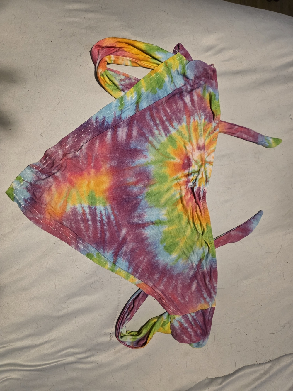 Tie-Dye Triangle Halter Top - Multicolor